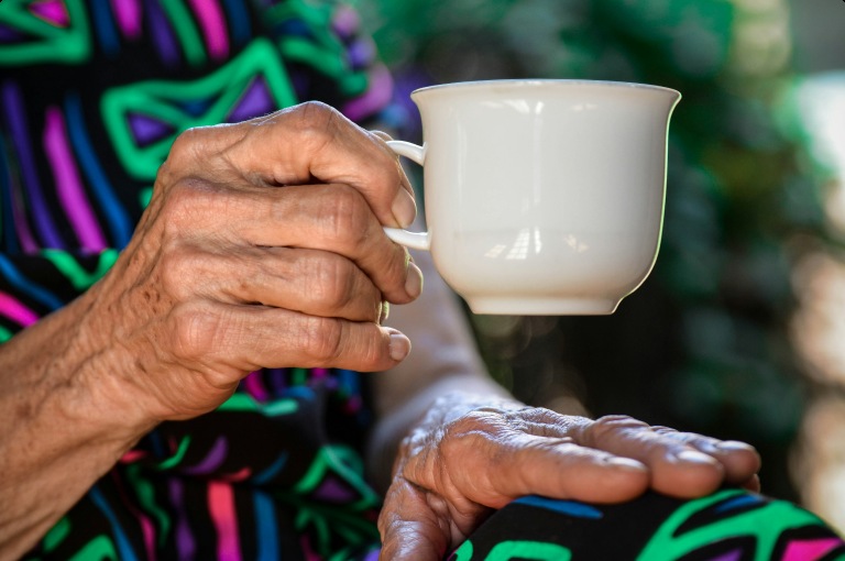 A care professional offering support at home